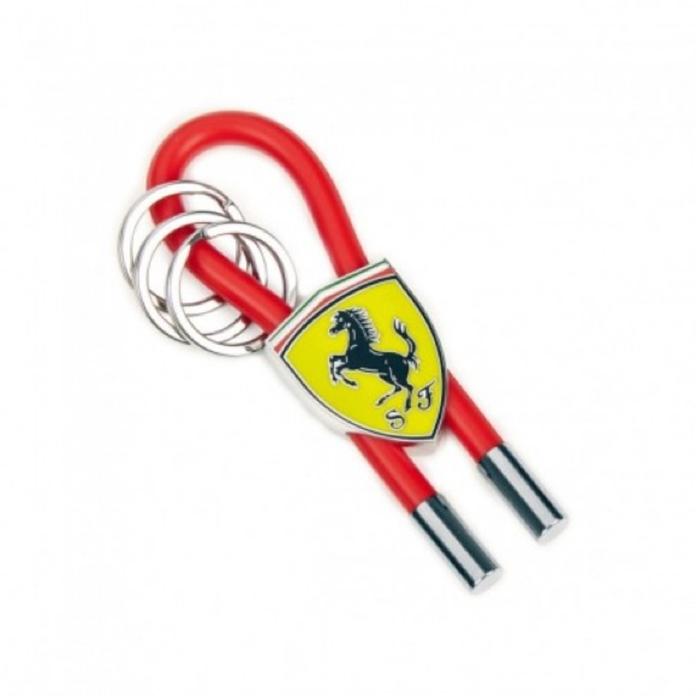 📌 NIB Original Ferrari Scuderia Rubber Strap Key Ring